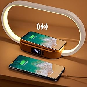 Bedside Lamps with Wireless Charger, Table Lamp wi...