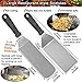 POLIGO 7PCS Outdoor Griddle Accessories Kit Commercial Griddle Grill Accessories Professional Griddle Spatulas for Flat Tops, Hibachi Grill Accessories Set Metal Long Spatula for Cooking, Camping
