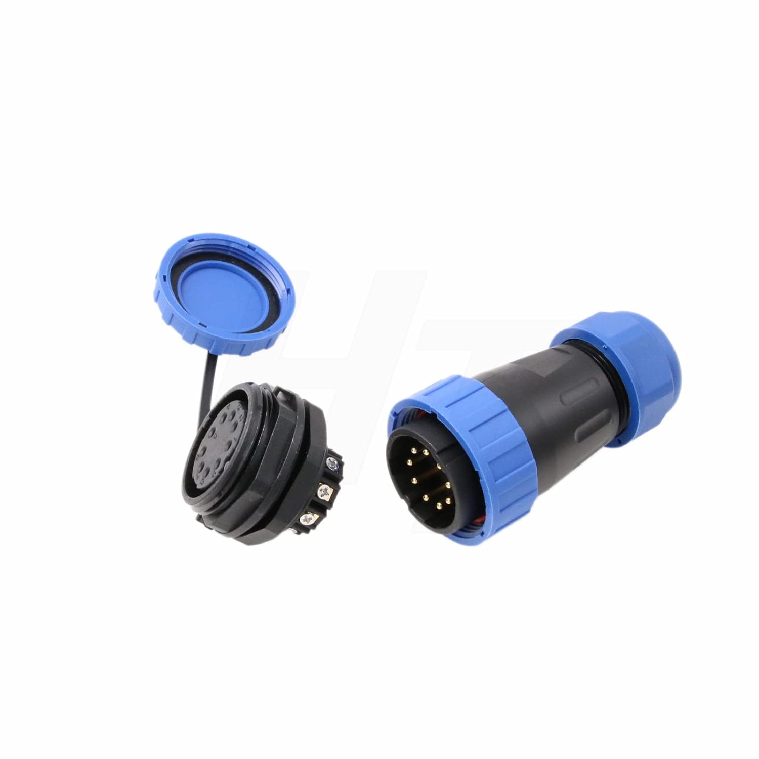 TY28 9 Pin 10A Aviation Waterproof Screw Crimp Connector Male Female Quick-Disconnect for Outdoor Boat Marine Electrical Bulkhead Automotive DIY Power Device