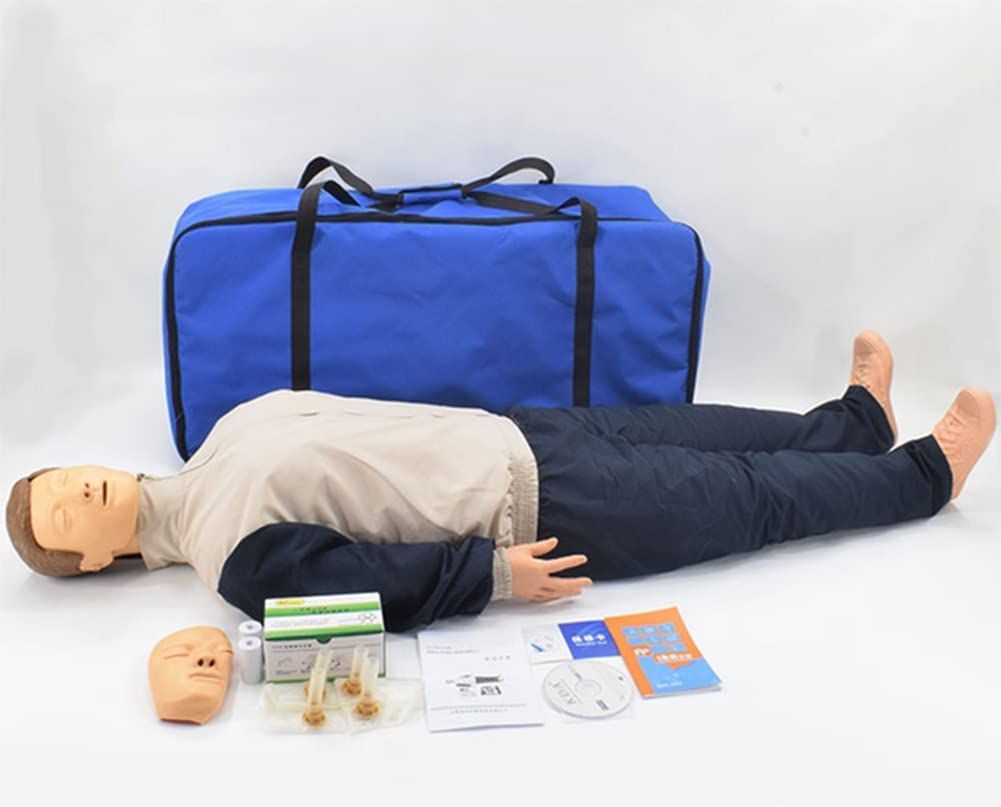 CPR Manikin für Erwachsene mit 50 Stück CPR Trainingsschilden für Ärzte Krankenpflegertraining Medizinischer Unterricht, 170 cm