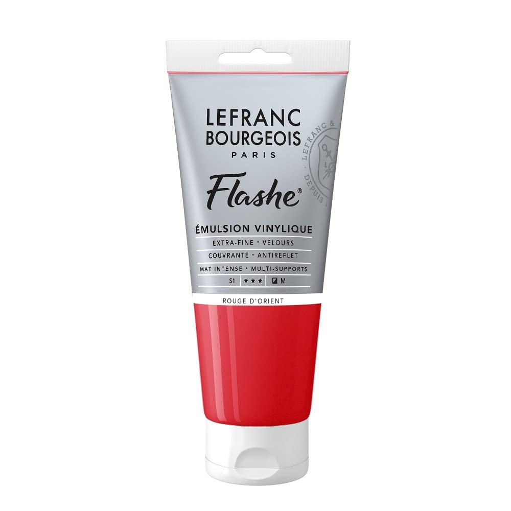 Lefranc & Bourgeois Flashe Vinyl Emulsion Paint 80ml Vermilion Red Matt Art Use
