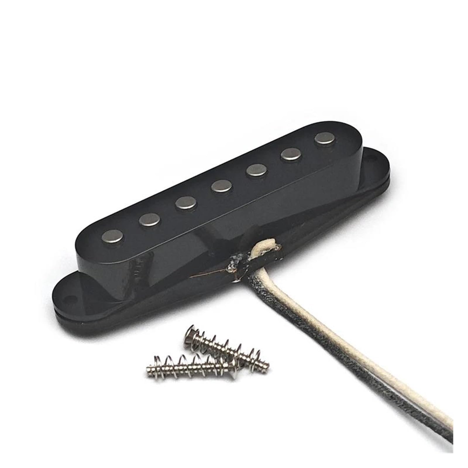 7 Saitiger Alnico 5 Professioneller Einsteiger E Gitarren Tonabnehmer 61.2 Mm Action Schwarz/Weiß(Black 1set)