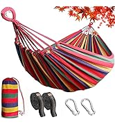 Amazon.co.jp: ハンモック ダブル 270*150cm 専用ベルト付き 超広い 超