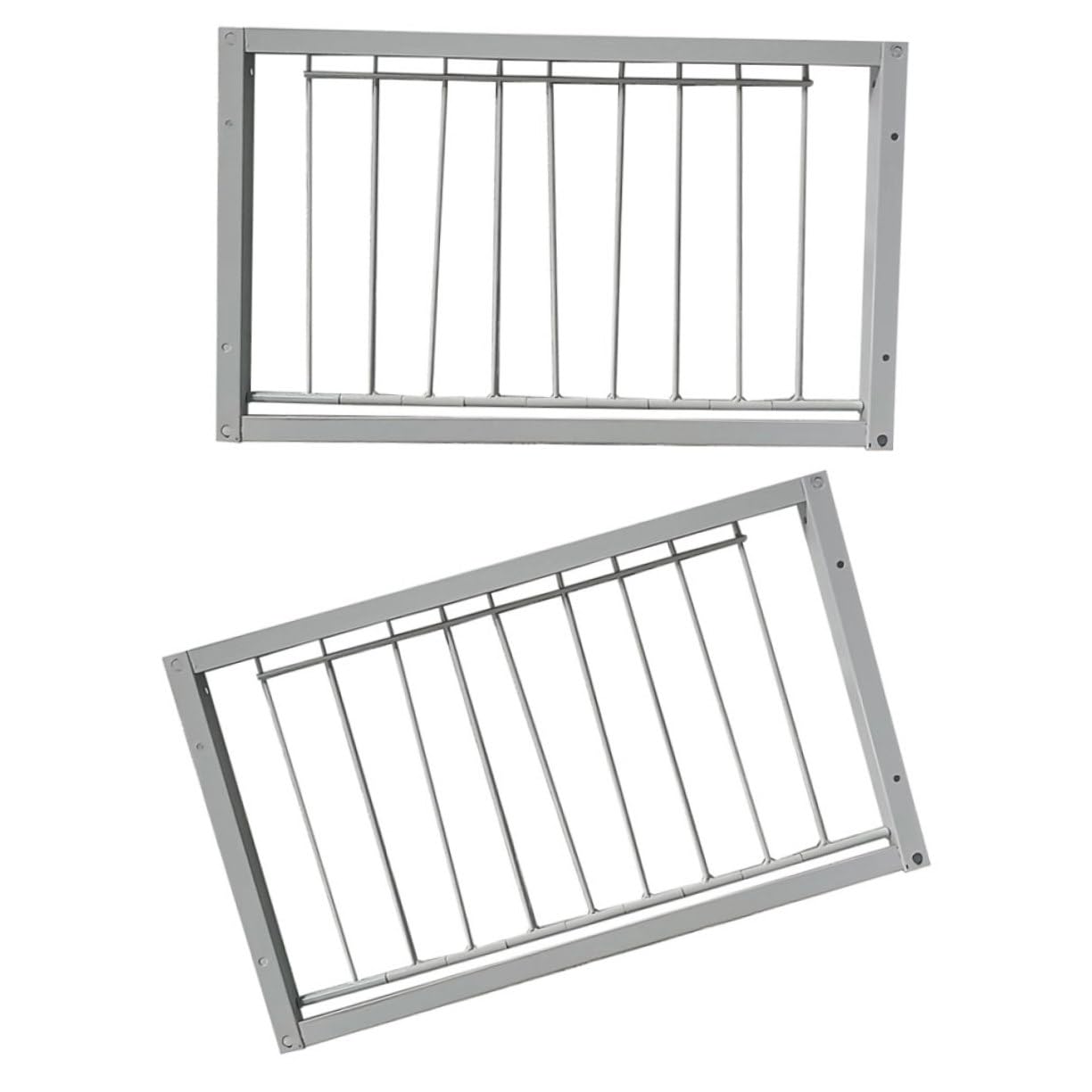 BESTonZON Puertas para Jaulas de Aves de Hierro Blanco, 2 Piezas Instalación Rápida y Mayor Seguridad para Refugios de Pájaros y Criaderos