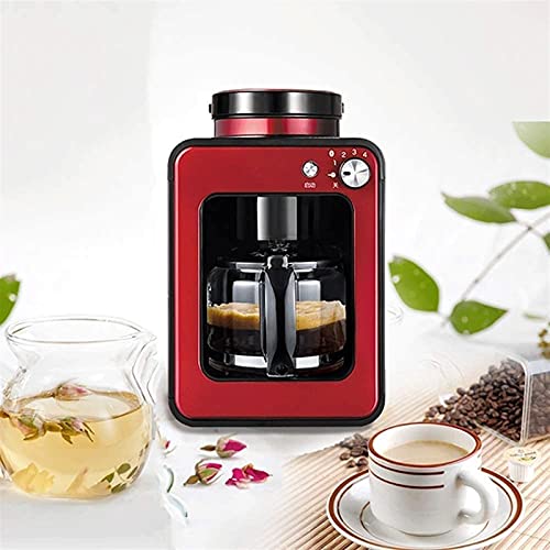 JHBNOIUKJS Máquina de café de Filtro de Frijol a Taza, cafetera instantánea con Molinillo de Rebabas Integrado para… - Imagen 3