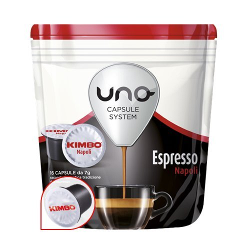 CáPSULAS PARA CAFé KIMBO UNO SYSTEM ESPRESSO NáPOLES | 12 Paquetes de 16 Cápsulas, Mezcla Equilibrada y con Cuerpo, Intensidad 10/13, Tueste Oscuro