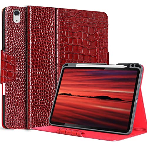 Gexmil For Ipad 10Th Generation Case 2022, Ipad 10.9 Inch Case ,Genuine Leather ,Made From Real Leather Cowhide Unique Grain Cover，With Pencil Holder,With Case Buckle #TOP7