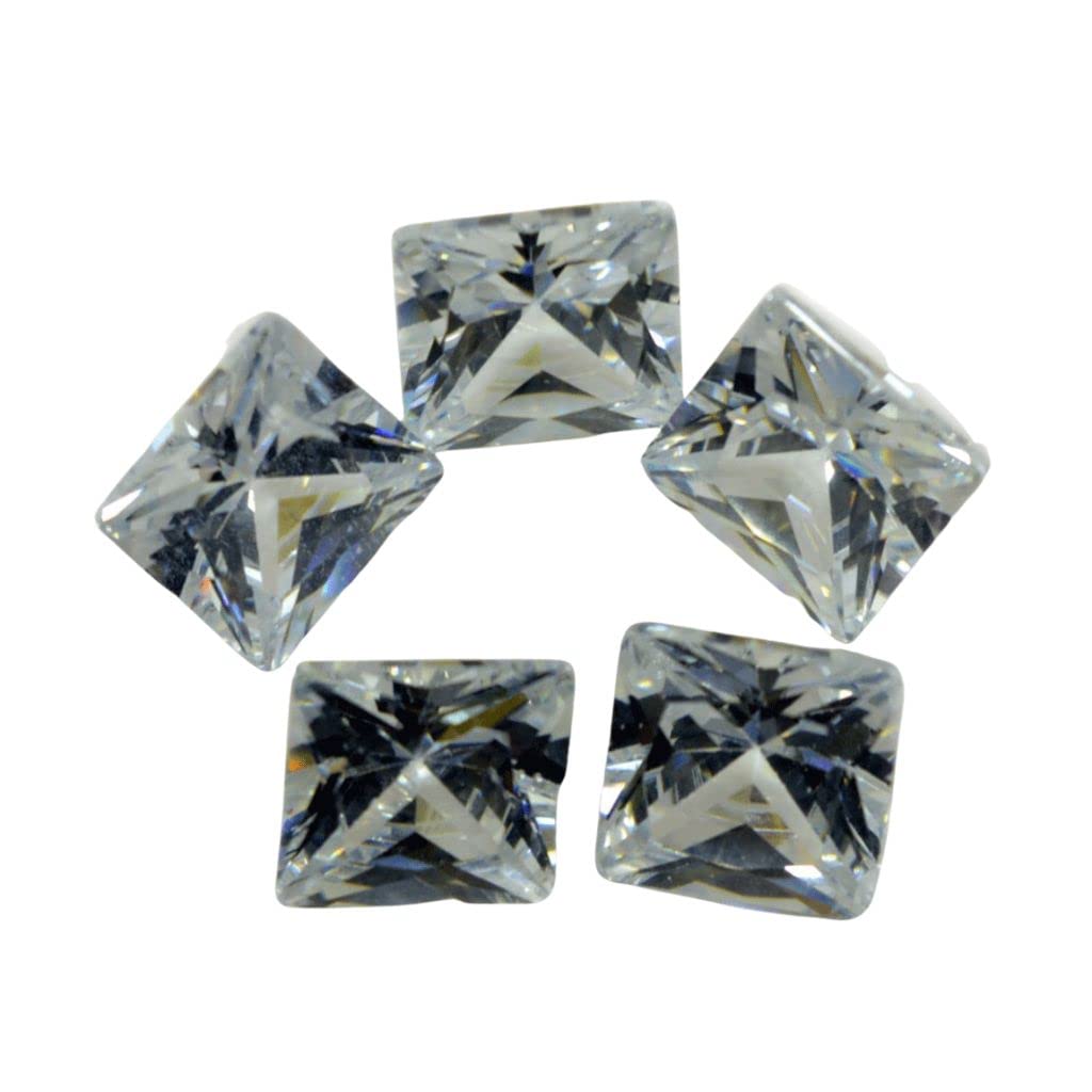 Created White Cubic Zircon at Wholesale Rate (Rs 7.5/Carat) Fine Quality Princess Shape जरकन Loose Gemstone for Reselling Astrologers Jewellers Crystal Healing Astrological-image-26