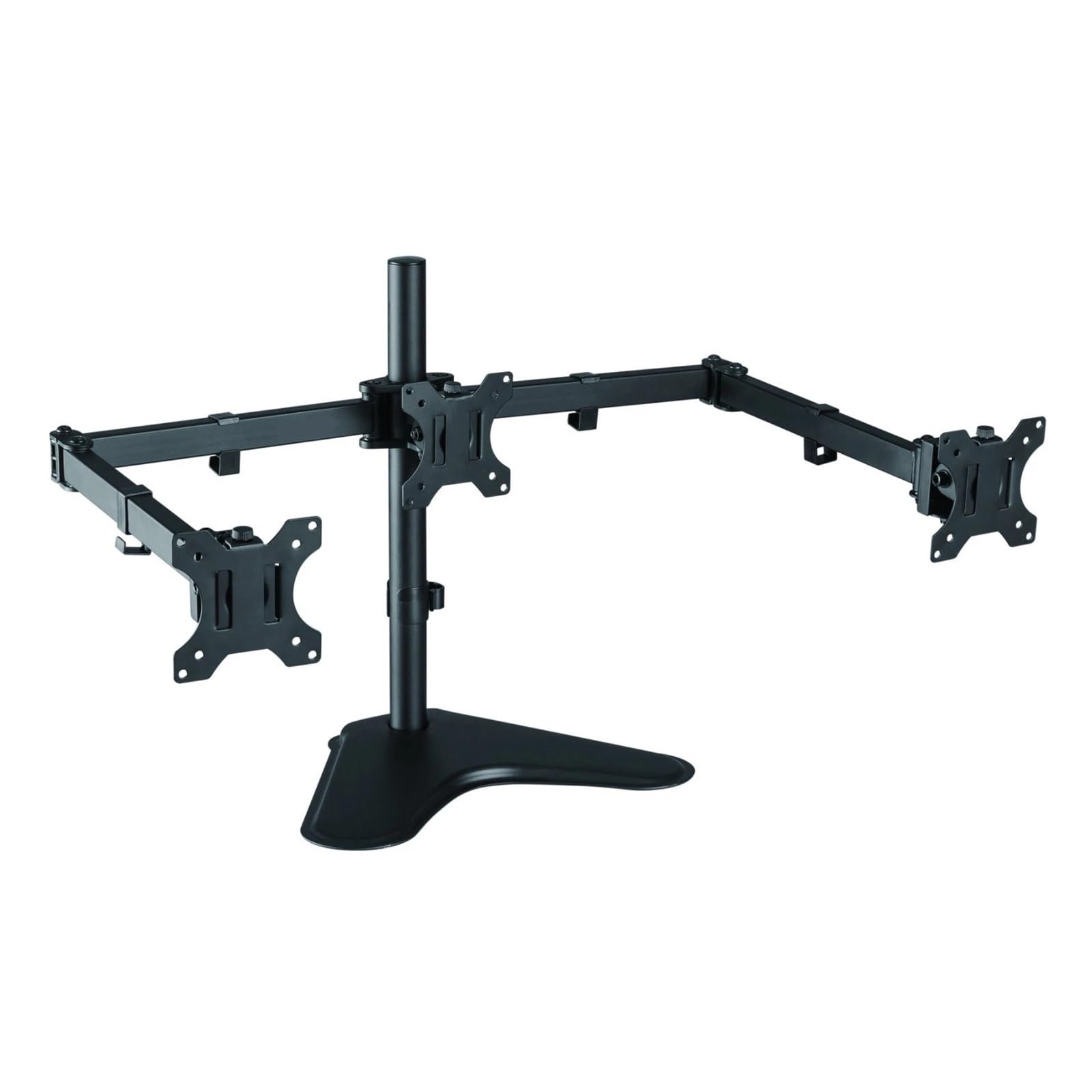 Support de bureau triple pour écrans de 13 à 27", support de bureau réglable avec support conforme à la norme VESA, support ergonomique pour bureau à domicile ou configuration de jeu