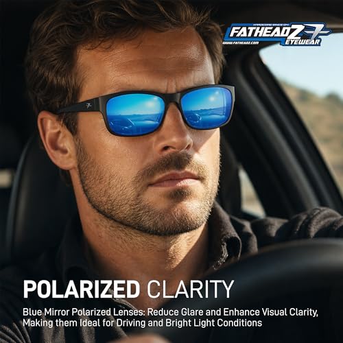 Image of FATHEADZ Oversized Polarized Sunglasses Men & Women - UV Protection RX Ready Wide Fit Eyewear for Outdoor Use - RX Ready