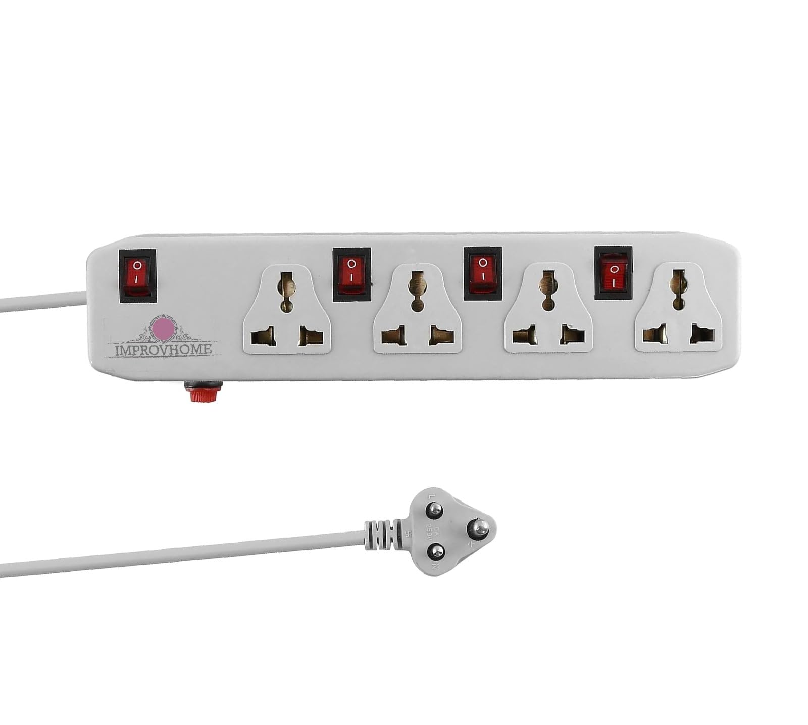 4-Outlet Extension Board with 4 Switch,4.5 Meter/15 feet Power Cable,Fuse Protection,Upto 10 Watt, for Home & Office (4 Plug+4 Switch)-picture-15