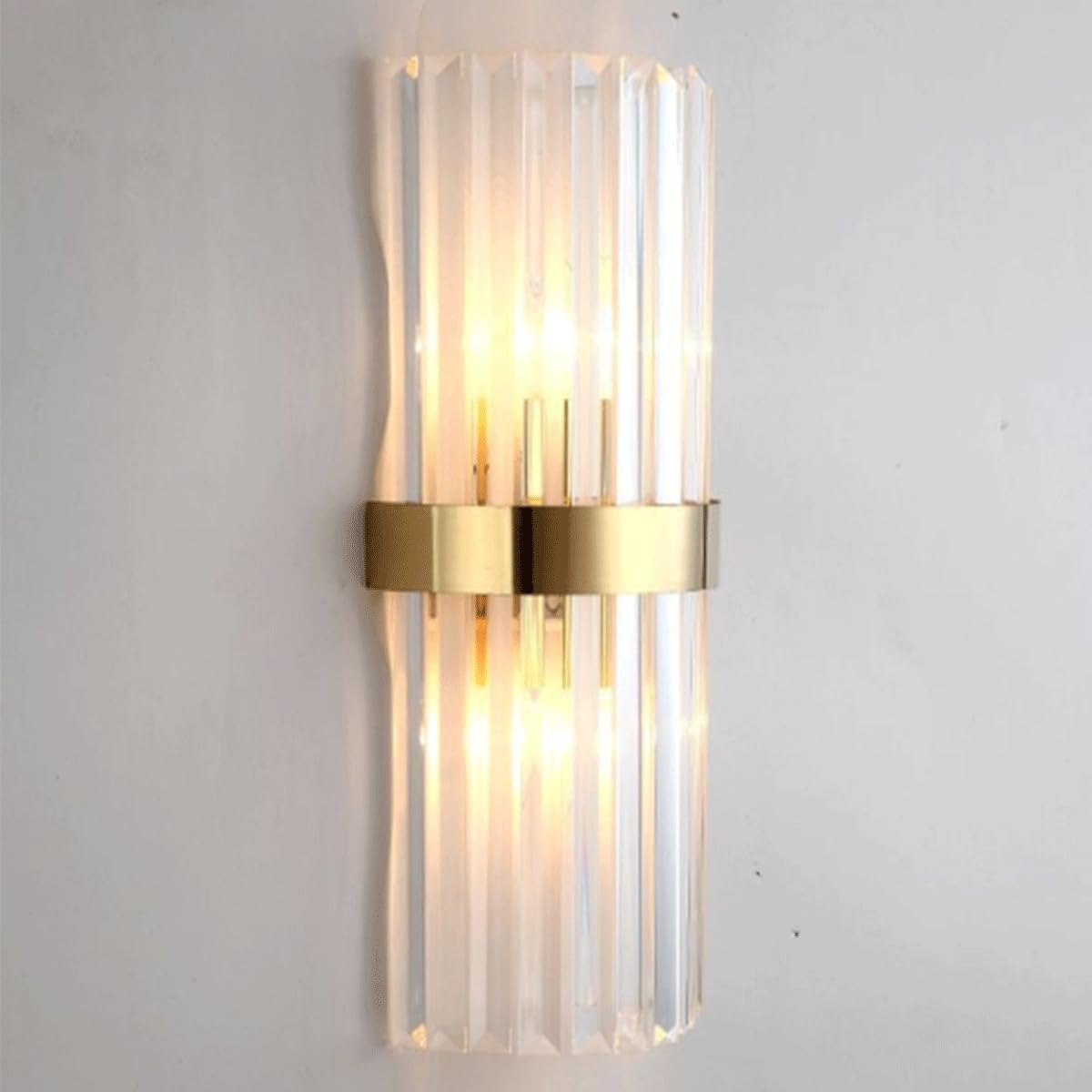 Nowoczesna luksusowa kryształowa lampa ścienna, metalowa lampa dekoracyjna, lampa ścienna do salonu, lampa wejściowa