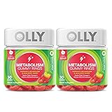 OLLY Metabolism Gummy Rings, Apple Cider Vinegar, Vitamin B12, Chromium, Energy and Digestive Health, Chewable Supplement, Apple Flavor, Twin Pack - 60 Count