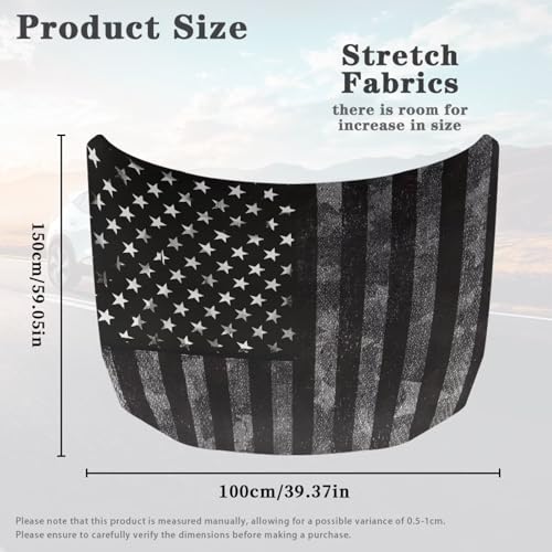 Image of Renewold American Flag Car Hood Cover Wrap Vehicle Hood Blanket Protector Spring Fall Winter Summer Hood Covers Decoration for Cars Outdoor Indoor Automotive Exterior Accessories