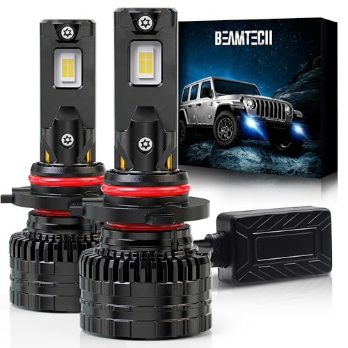BEAMTECH 9005 Bulbs 900% Brighter Canbus Ready 6500K White HB3 Light or Fog Light 2 Bulbs.