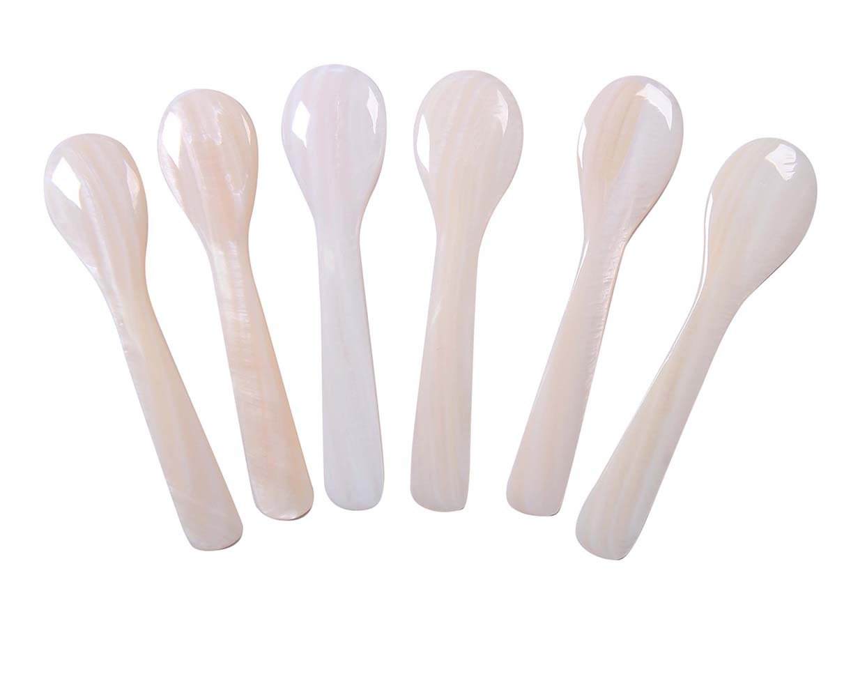 Marycrafts Set Di 6 Cucchiaio Da Caviale Uova Di Pesce In Madreperla