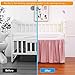 Crib Bed Skirt Dust Ruffle 100% Cotton - Natural, Soft, Breathable for Baby's Delicate Skin, Nursery Toddler Crib Bed Skirt for Baby Boys Girls, Fits Standard Cribs 28