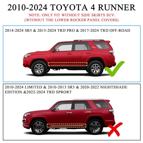 Image of COMNOVA Two-Stairs Running Boards for 2010-2024 4Runner (No Side Skirts)