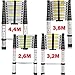 Produktbild Teleskopleiter 2,6M/3,2M/3,8M/4,4M Aluleiter Klappleiter Mehrzweckleiter Rutschfester Ausziehleiter Ausziehbare Leiter Stehleiter Tragbar Leichte Leiter Schiebeleiter 150 kg Belastbarkeit