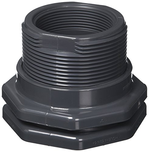 Hayward BFA1030TES 3-Inch Gray PVC Thread by Thread BFA Series Bulkhead Fitting with EPDM Standard Flange Gasket