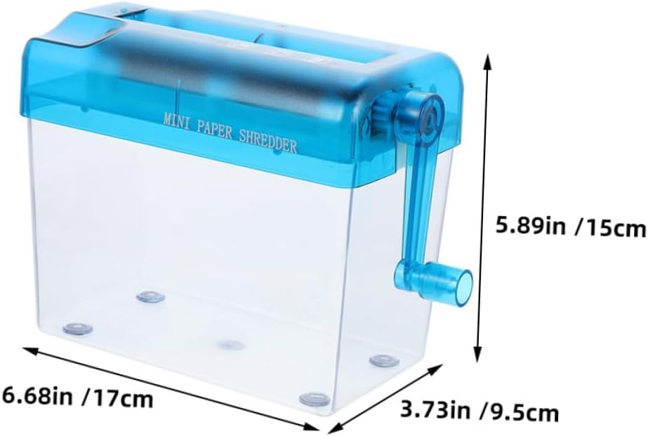 2pcs Manual Paper Shredder Portable Mini Desktop Hand Crank Shredded Paper Machine for Home Office Use for Documents Notes and Bills