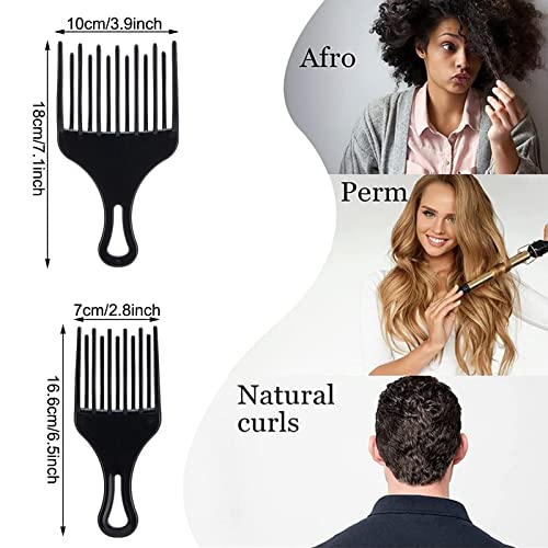 Denti Larghi Pettine Afro Grande Lisci Pettine di