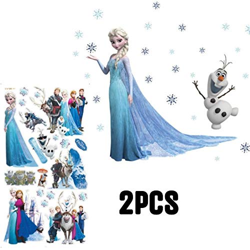 Kibi 2PCS Stickers Infantiles Frozen Adhesivos Pared Decorativos Pegat