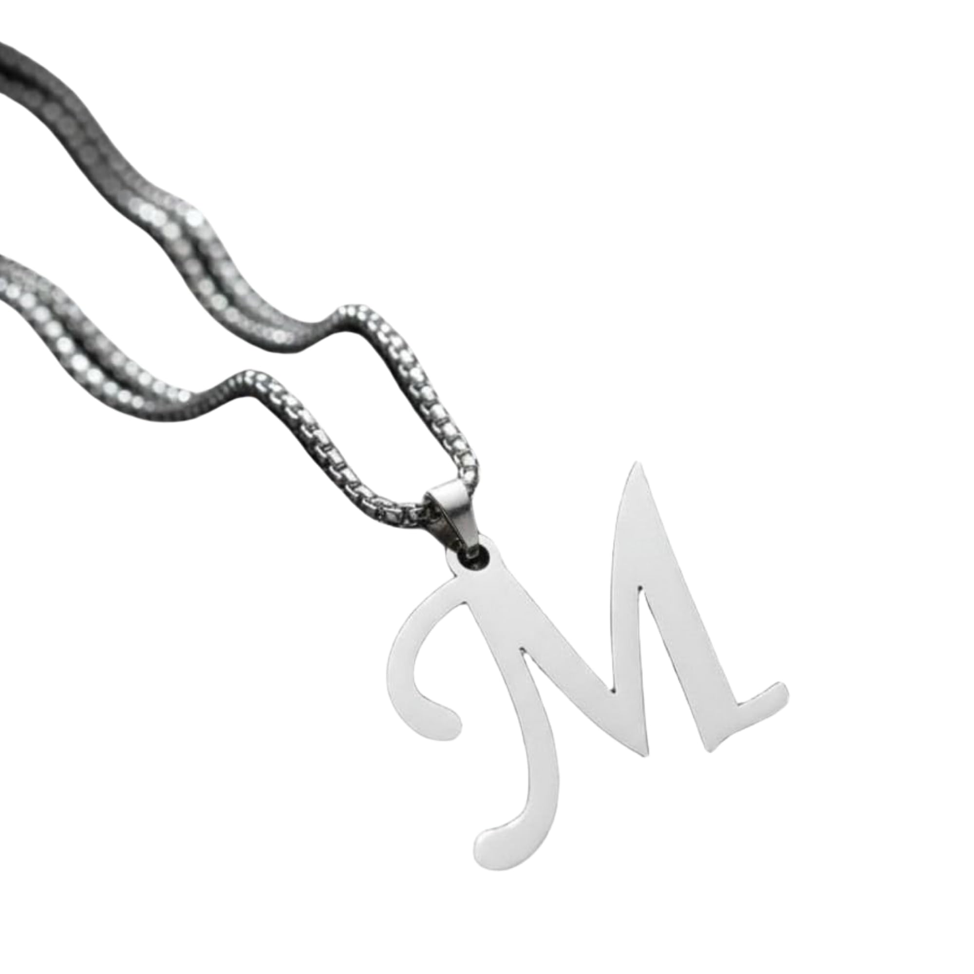 Buy PASU FASHION M initial pendant jewellery | alphabet necklace