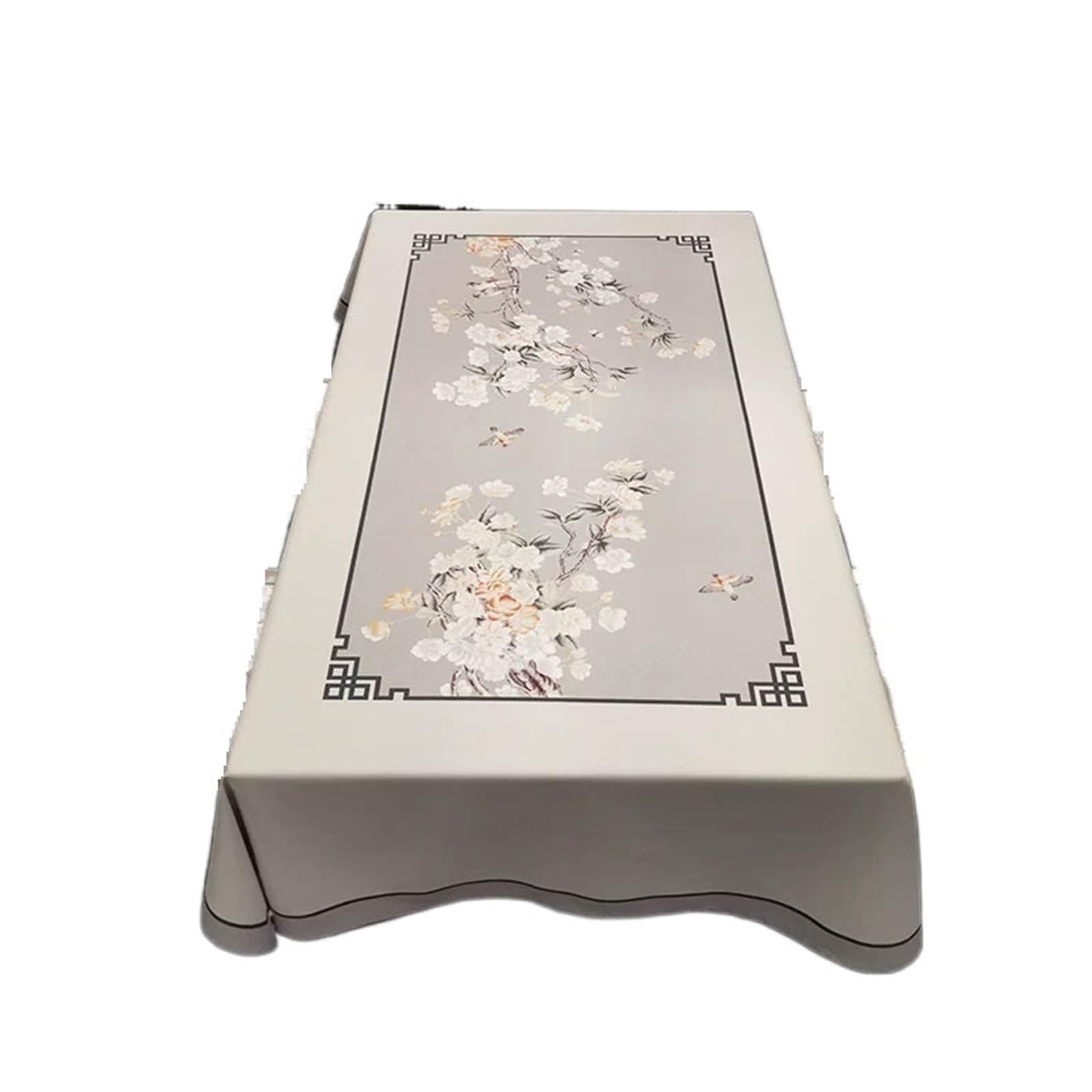 OSWINT Beige table cloth Simple Rectangle Tablecloths Decoration Waterproof Wrinkle-Resistant Tablecloth For Decor