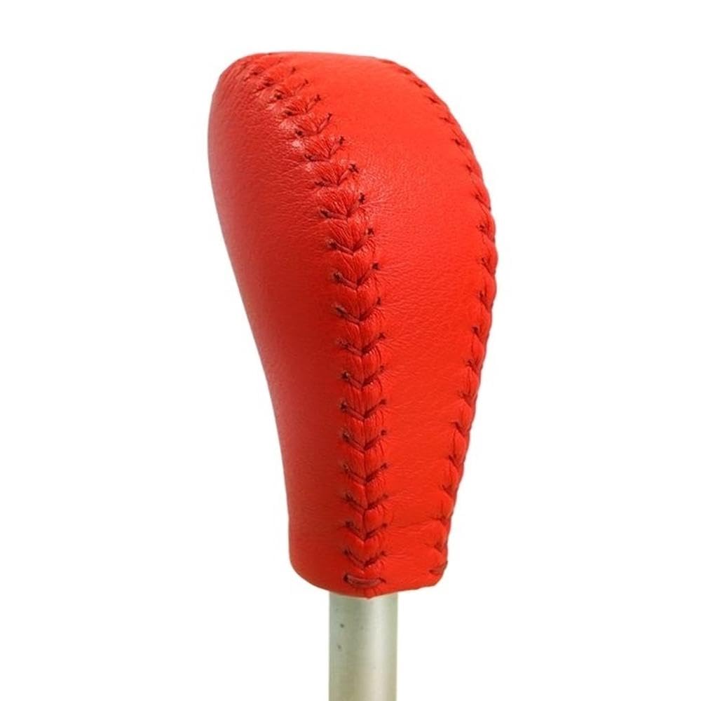 HYASDBWE Auto Shift Handle Protective Cover for Porsche Cayenne 2003-2009 Leather Gear Shift Cover Gear Position Cover Gear Shifter Parts(Red)