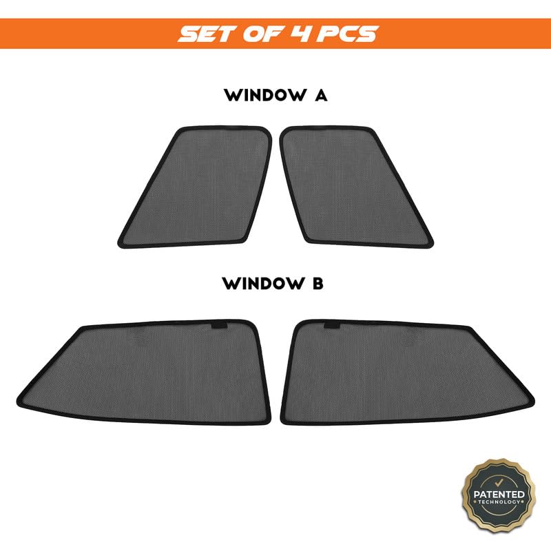 Image of Hyundai Venue Magnetic Sun Shades /Curtains - Set of 4pcs (Row A /B) Suitable for Venue 2022 Onwards