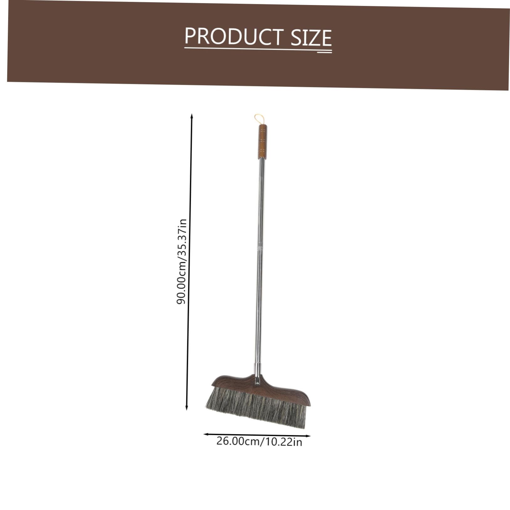 COLLBATH Handheld Broom Anti-Static Bristles 90cm Length for Home Office Cleaning