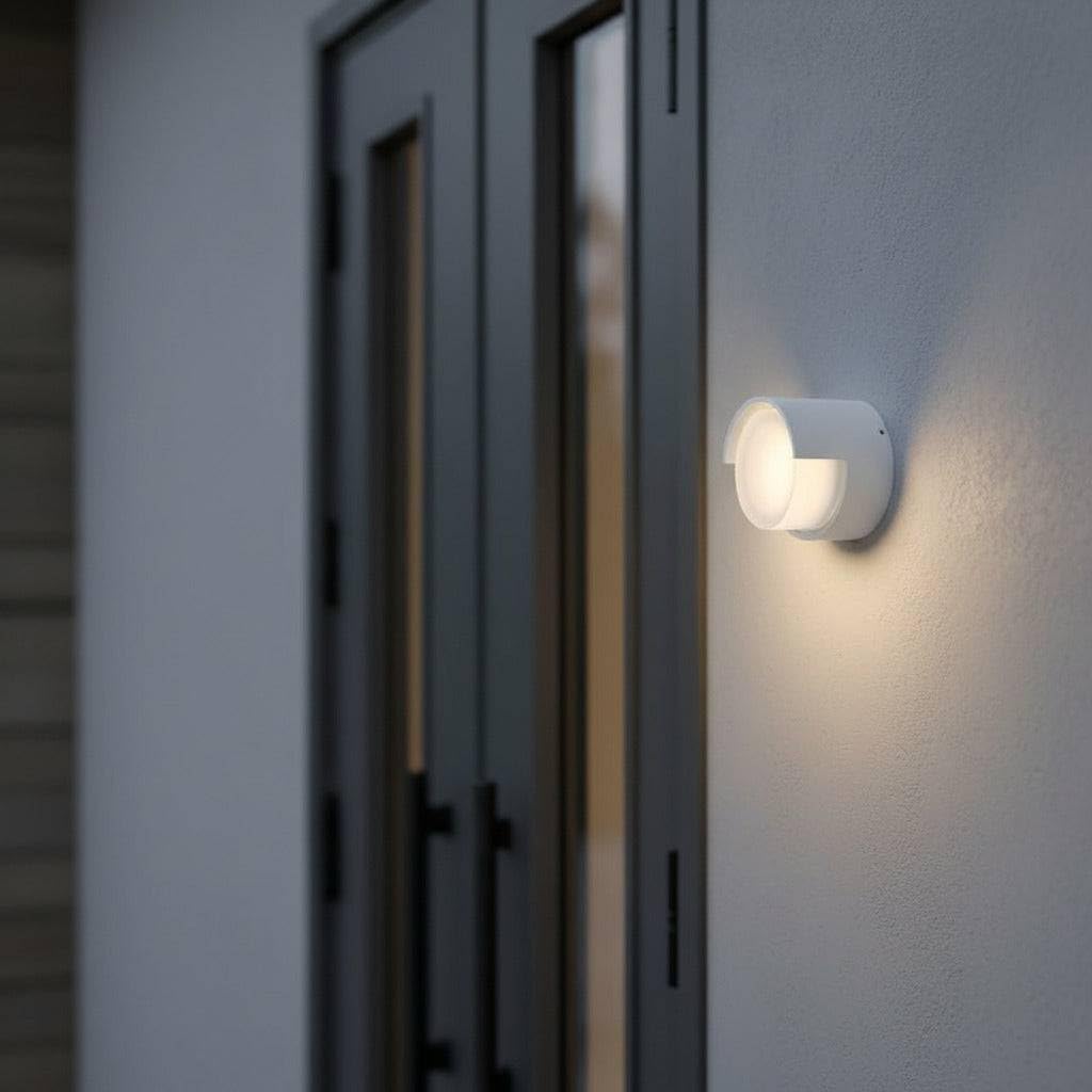 Ultra Beam Lighting White/Light 4 Watt Round Garden Wall