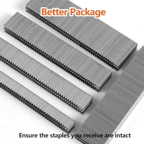 1000-count 12 inch length 18 gauge 14 inch narrow crown staples heavy duty beveled chiseled pointed galvanized staples for pneumatic electric 18ga stapler gun