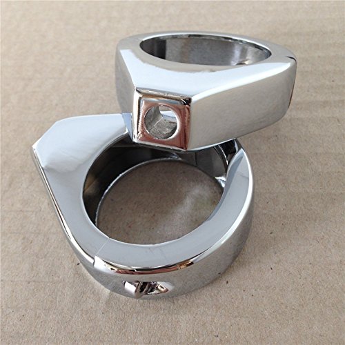 SEMT- Motorcycle Fork Clamp Turn signal Clamps Compatible With Harley Softail Mount Bracket 39mm Fork Chrome [B074NLTCGG]