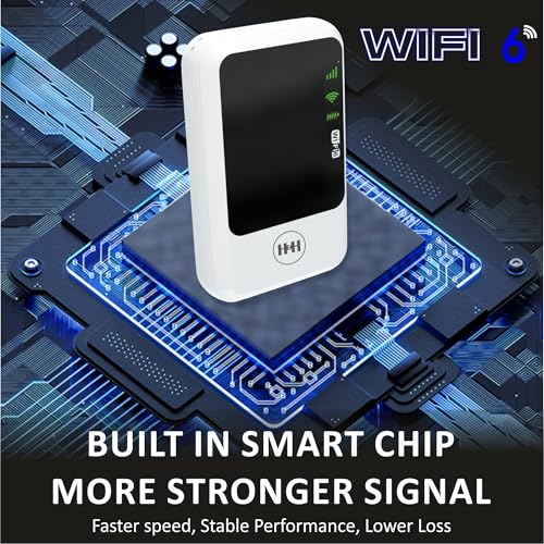 Image of H&H HH573 4G LTE Single-Band WiFi Hotspot Portable WiFi 6 Hotspot Device with 2200Mah Replaceable Battery Universal SIM Support High-Speed Internet Anywhere