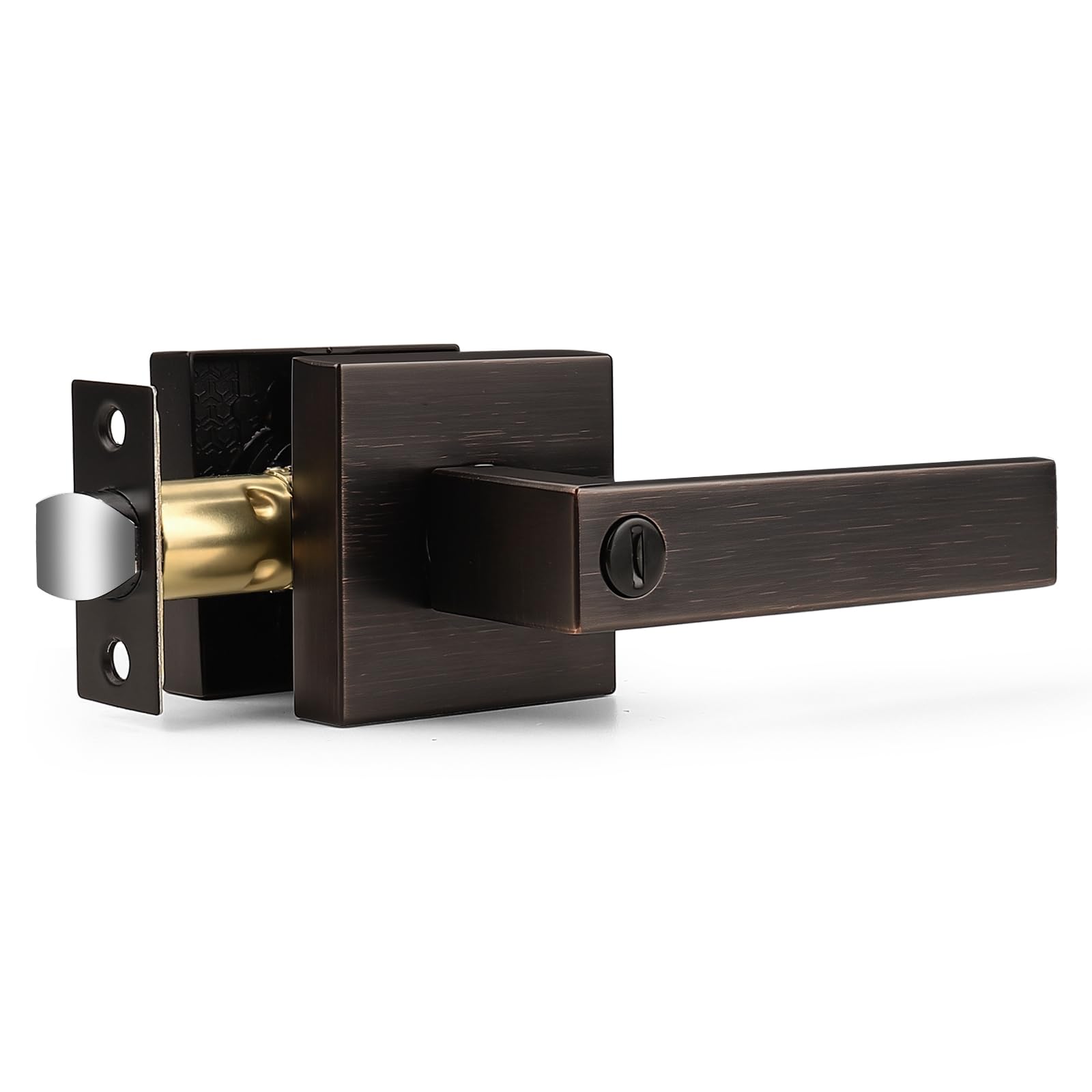 Probrico Brushed Nickel Door Handles with Lock - 3 Pack -28