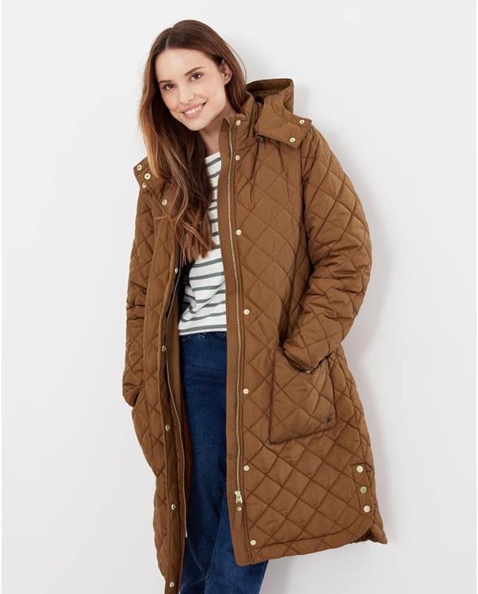 Joules Chatham Quilted Coat (Rust) Amazon.co.uk Fashion
