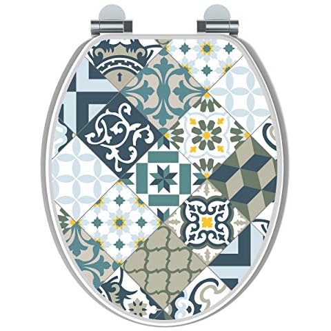 Allibert 823754 Compressed Wood Toilet Seat, Green, 36.7 x 5 x 47 cm Cover