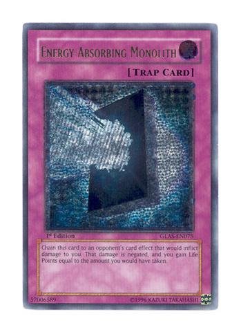 Yu-Gi-Oh! - Energy-Absorbing Monolith (GLAS-EN075) - Gladiators Assault - 1st Edition - Ultimate Rare