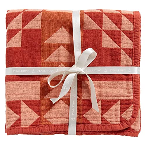 Image of PENDLETON Cotton Woven Baby Blanket Smith Rock Clay