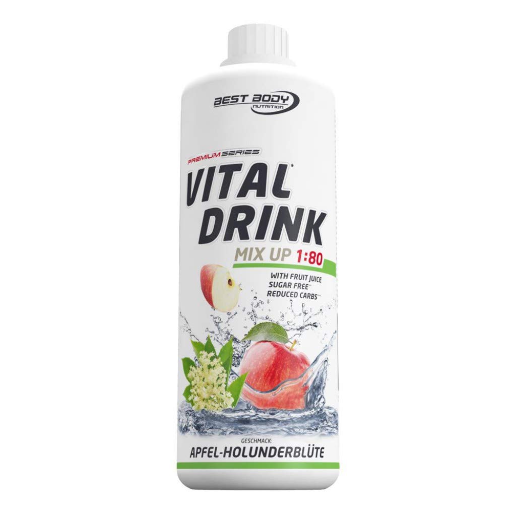 2 x Best Body Nutrition Vital Drink ZEROP, 1L Flasche , Brombeere (2er Pack)