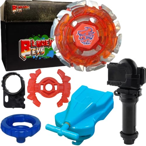 Image of BLADEKING BEYS BB40 Dark' Bull' H145SD + 1 Way String Launcher (Right Spin) + Grip +Toy Box