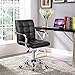 Yaheetech Desk Chair - Office Chair with Arms/Wheels for Students Swivel Faux Leather Home Computer Black