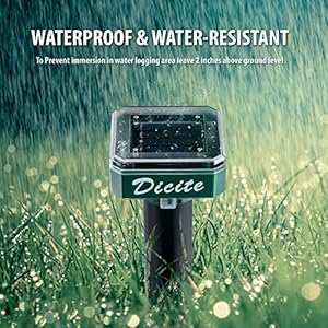 Solar Mole Repellent, 10 Pack Ultrasonic Mole Repellent Solar Powered, Waterproof Snake Vole Gopher Repellent for Garden & Yard (Green)