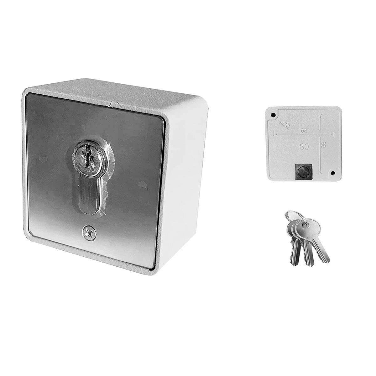Selector de llave exterior de superficie de 2 contactos VDS Start-Stop para accionamiento de motores de puertas de garaje, persianas comerciales, automatismos, control de accesos