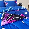 SDY 3PCS Butterfly Comforter Set Full, Butterflies Floral Comforter Set, Purple Comforter Full Size, Girls Bedroom Princess Bedding Set for Kids, Toddler, Children, Teenage, Baby, Women… #2