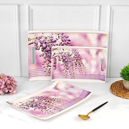 Image of U.P.C. Crystal Melamine Rectangular Serving Tray (8E-K681-ZTXH Multicolor)