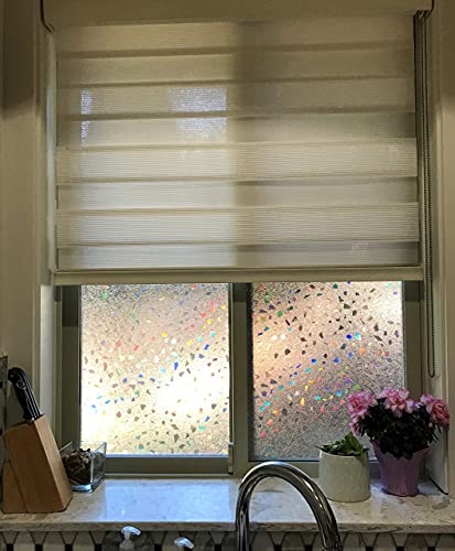 Vinilo para ventana efecto vidriera con diseño 3D 45x200 cm miniatura 2