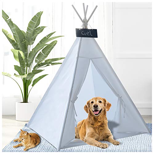 Ukadou Large-Dog-Teepee-Tents-for-Large-Dogs Bedding Houses,Large Pet Tent for Dogs Indoor, Portable Dog House Large